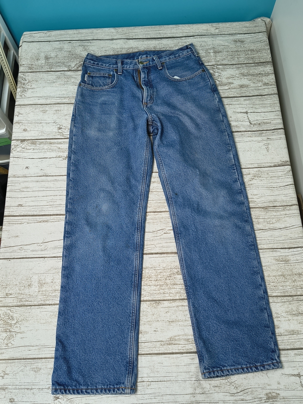 Carhartt Men's Denim Fleece Lined Jeans Size 30x32